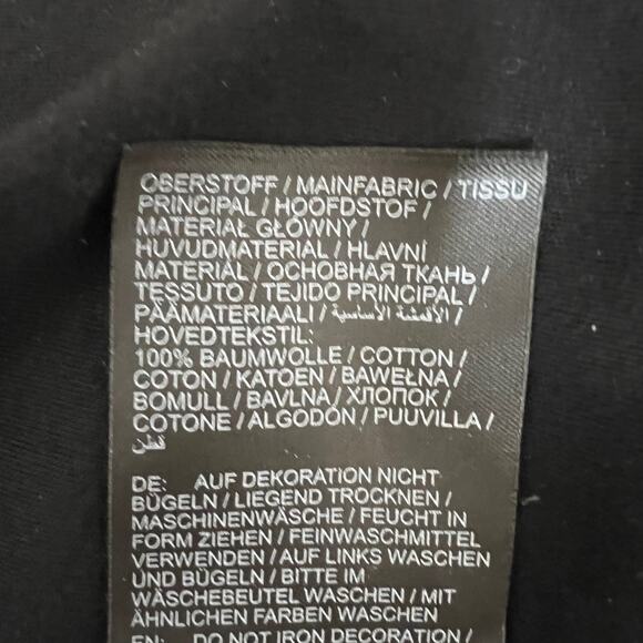 Ulla Popken Womens Top 28/30 Black Rhinestone Scoop Neck Pima Cotton Oversized - Picture 7 of 7